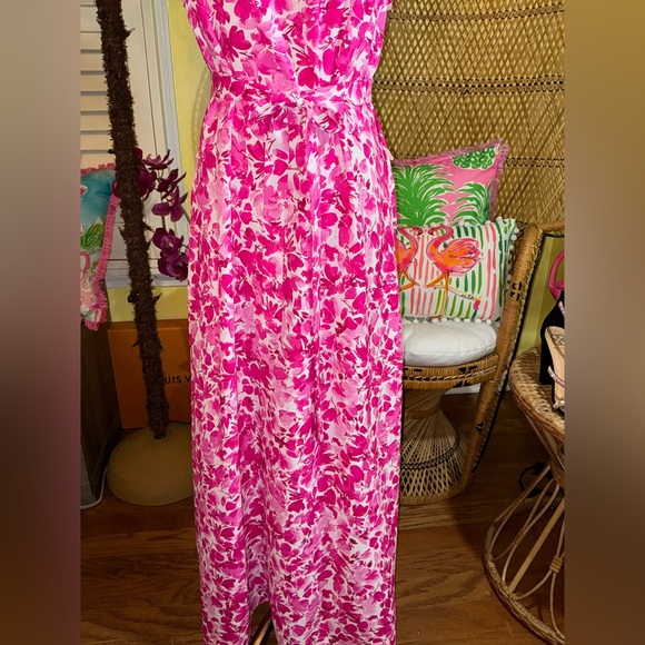 Vince Camuto Sleeveless Mock Neck Floral Maxi Dress Size M - Picture 13 of 15